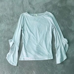 Joyfolie White Ruffle-Sleeve Shirt Size Girls 14